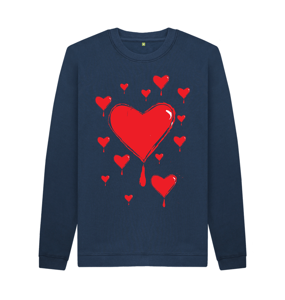 Thumbnail: Crying Hearts Crewneck Jumper (men's fit)