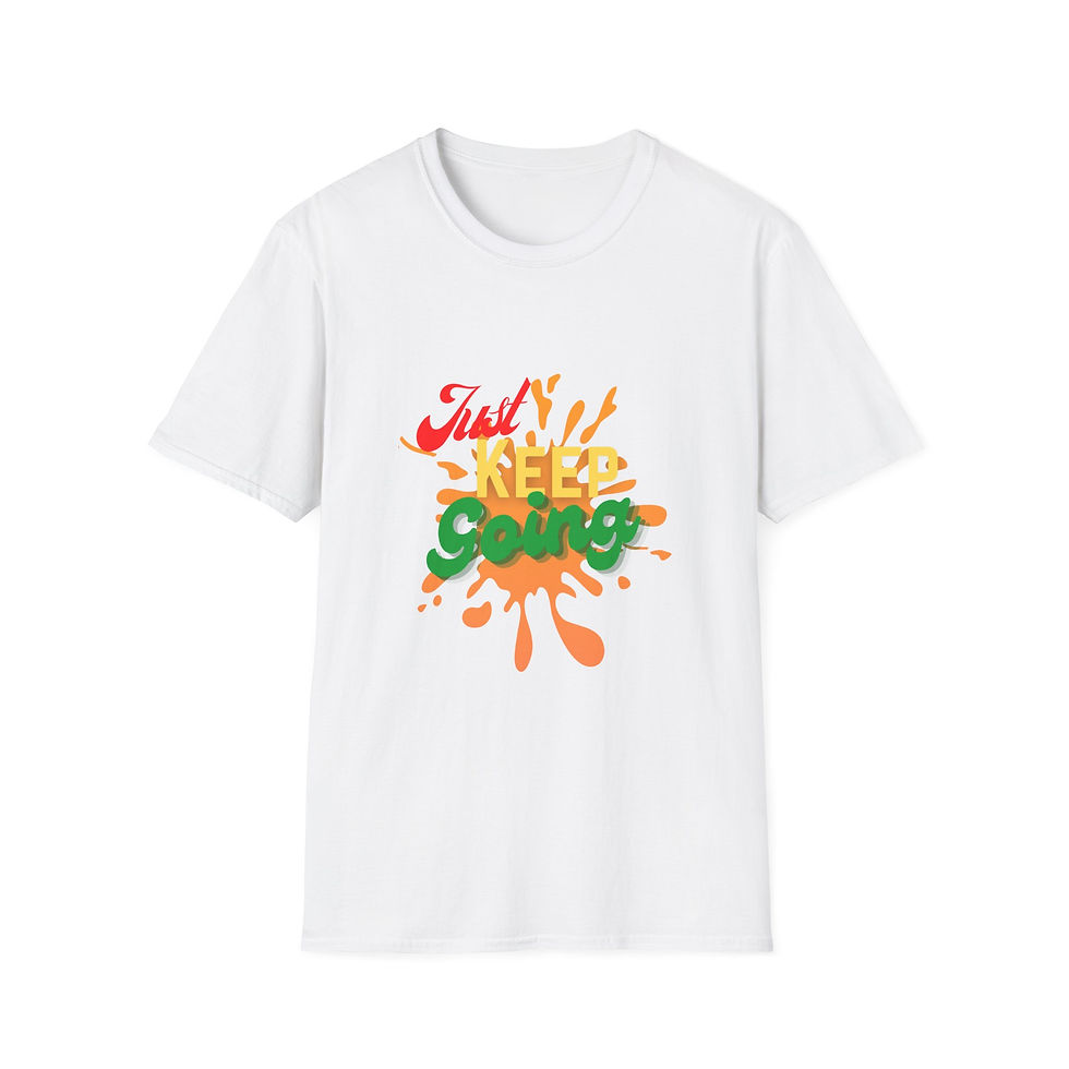 Thumbnail: Motivational Unisex Softstyle T-Shirt - 'Just Keep Going'