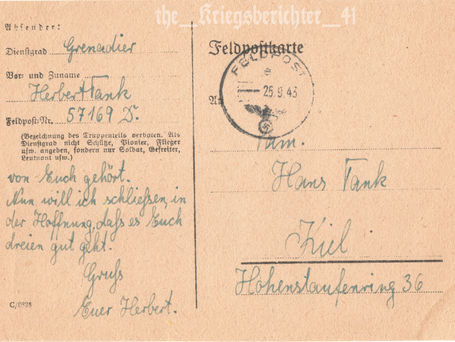 #32- Vier Wochen, keine Nachrichten, geringe Vorräte und Gedanken an die Heimat - 25.9.43
