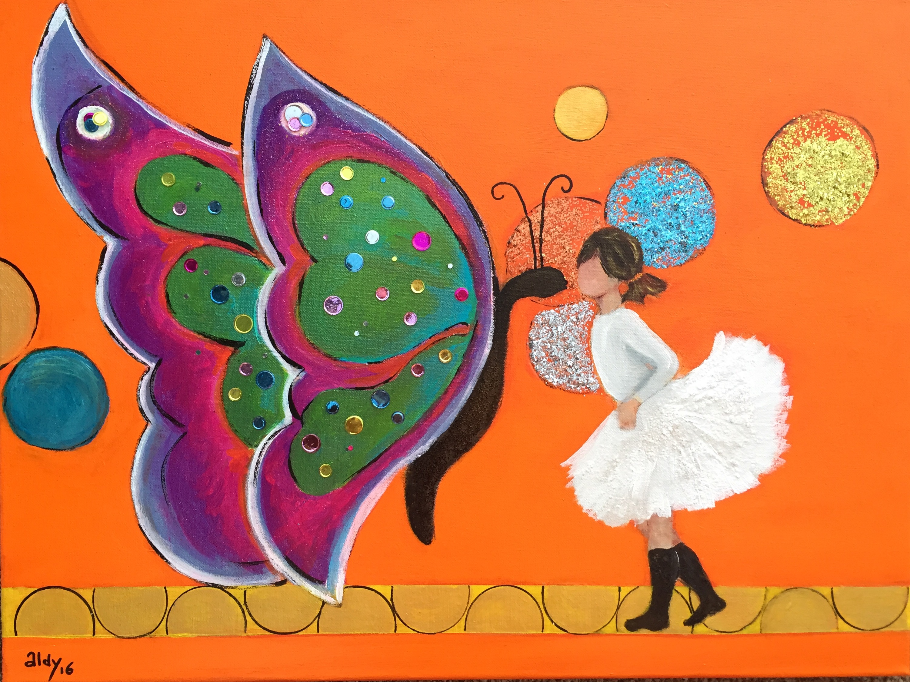 Butterfly kiss 18"x 24"