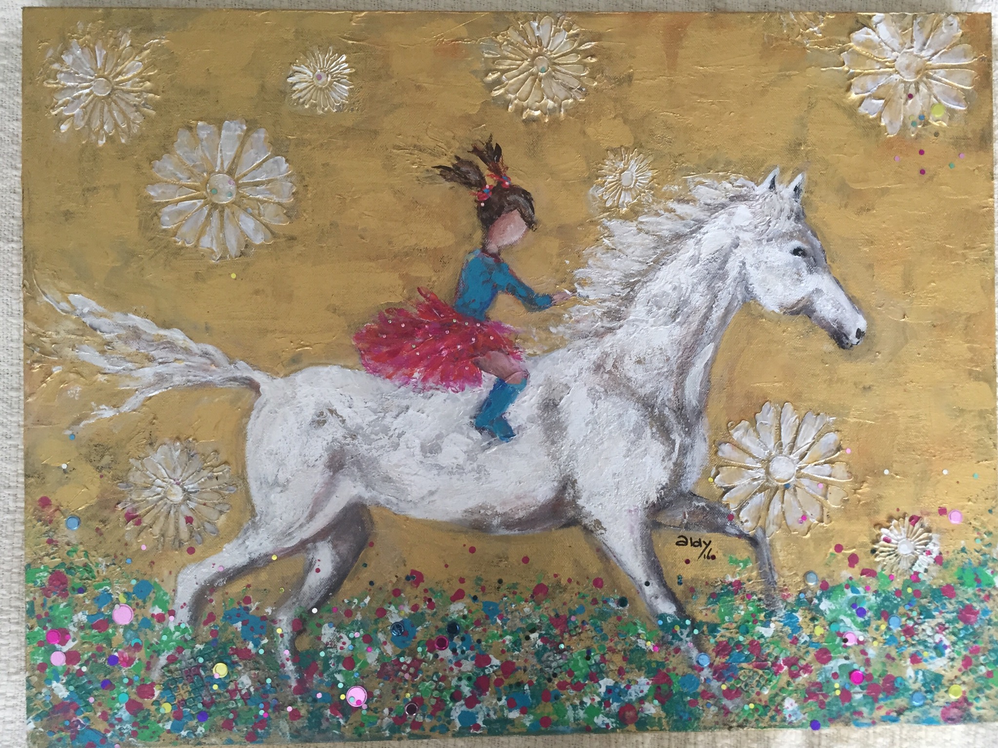Flower Ride 18" x 24" (Sold)