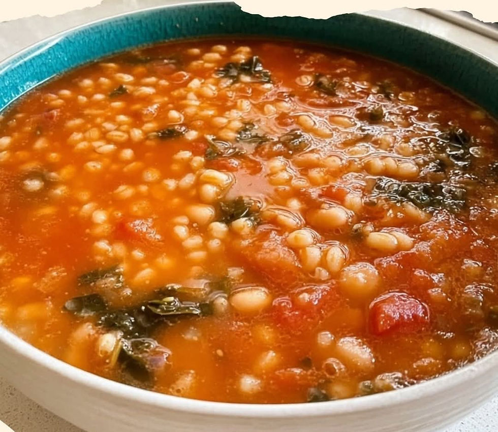 מתכון מפנק ומנחם שורבה מרק עגבניות עם גריסי פנינה טעים ומשביע - מתכונים מהרשת