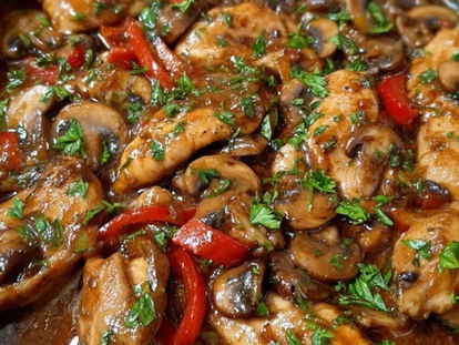 מתכון מנצח פרגיות עם פטריות ברוטב משגע מנה עסיסית ומלאת טעם