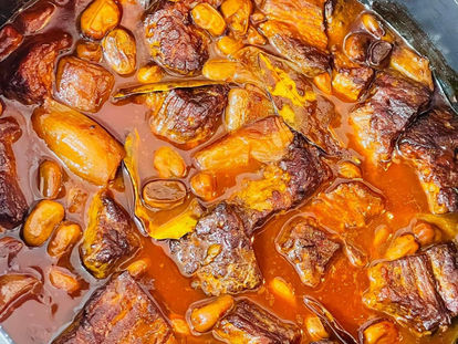 אסאדו עם פולים בבישול ארוך - ורד צ'אפו