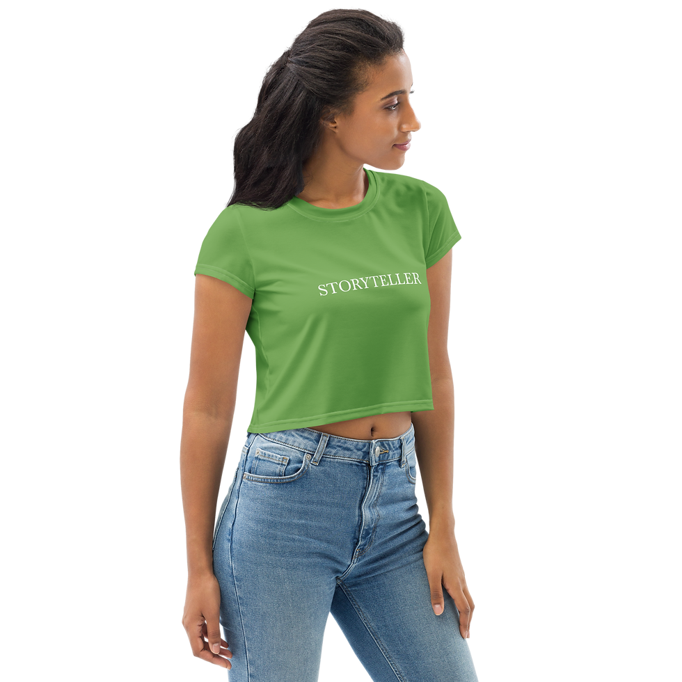 Thumbnail: All-Over Print Crop Tee  WL / Green