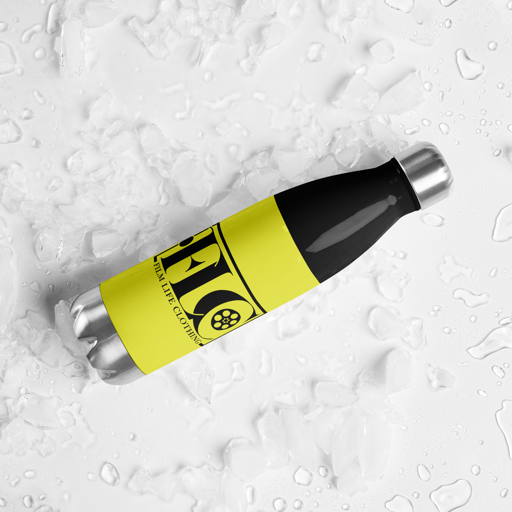 Stainless steel water bottle Starship / Black Lettering