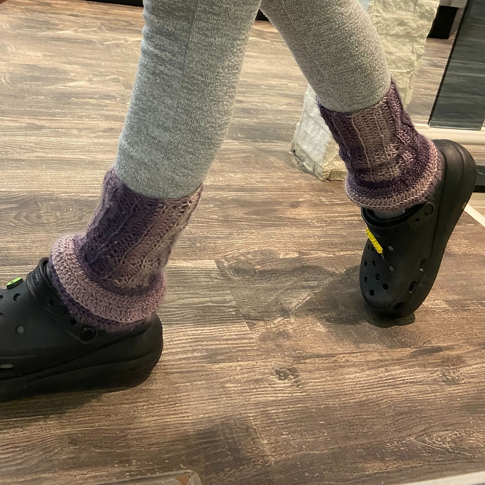 Thumbnail: blobby legwarmers