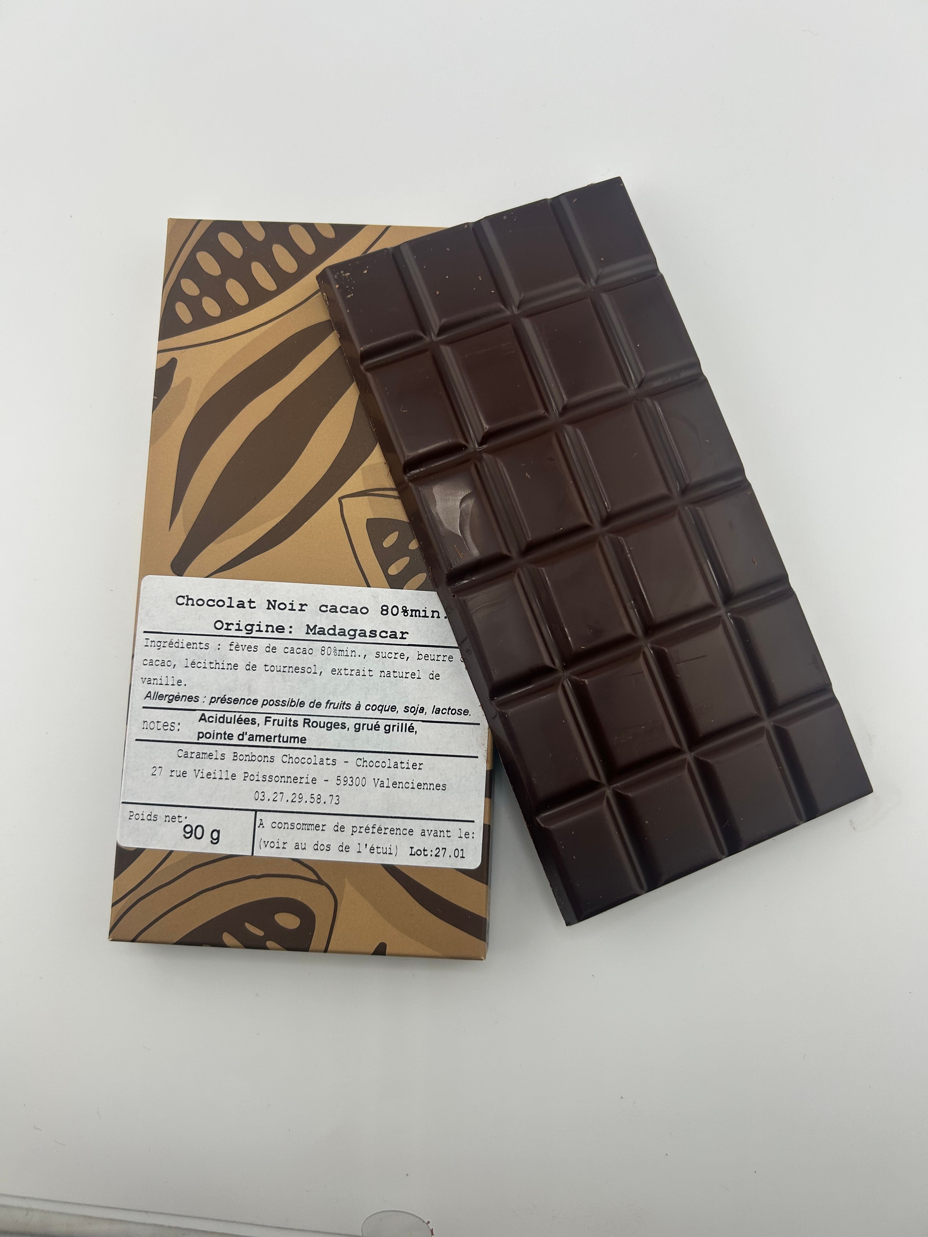 Tablette Madagascar Noir 80%