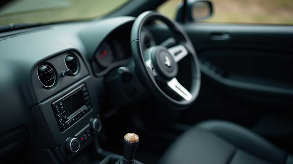 Close-up view of a car steering rack with visible oil leak
