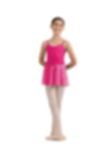 Print Mesh Skirt With Braid - Hot Pink
