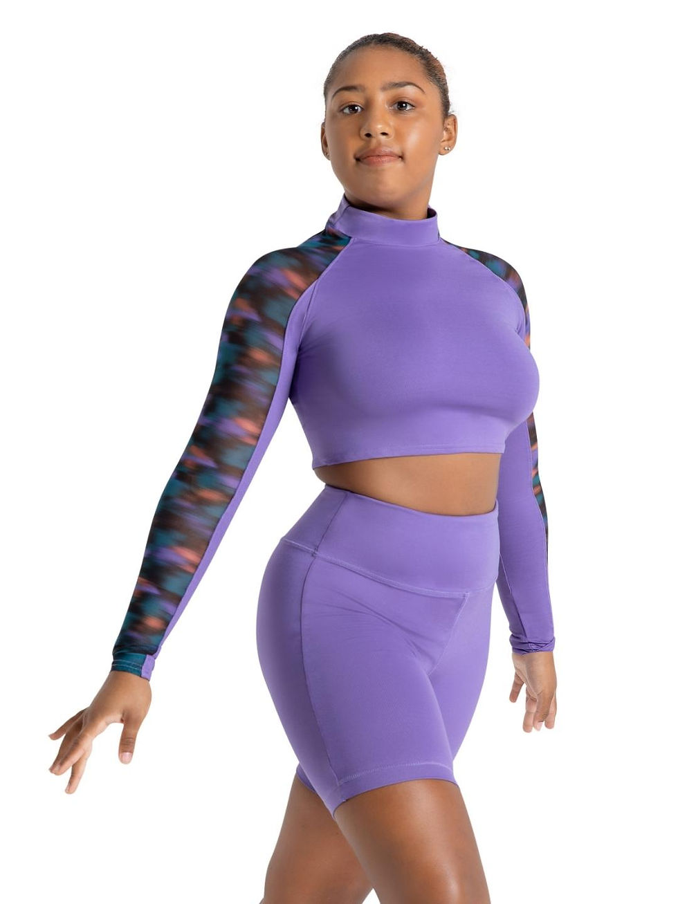 Long Sleeve Crop Top - Amethyst
