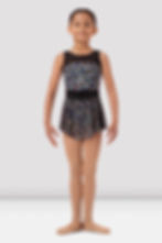 V Front Mesh Pull On Skirt - Blk