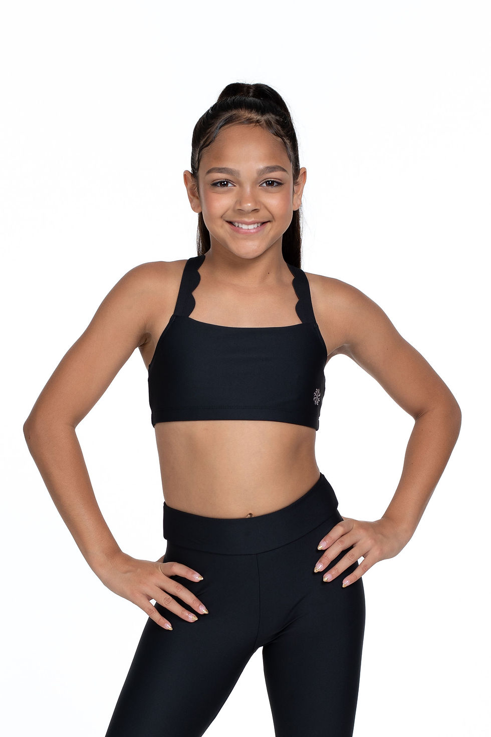BXF Megan Scalloped Edge Crop Top