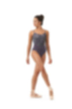 V Neckline Low Back Cami Leotard - Dusk
