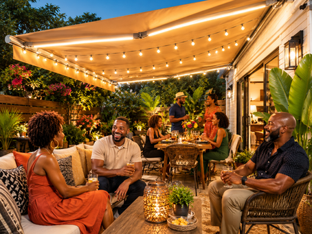 Awning Lighting Ideas: How to keep the party going after the sun goes down.