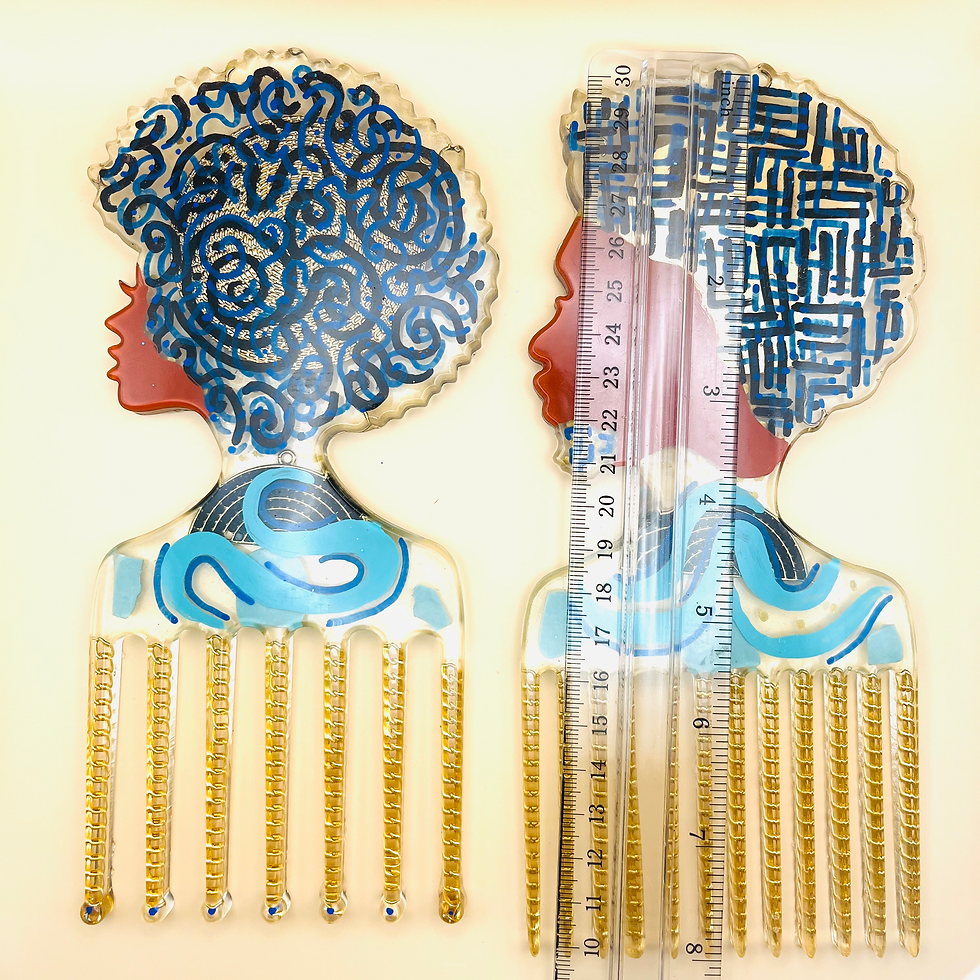 Thumbnail:  Afro Pick Coaster set