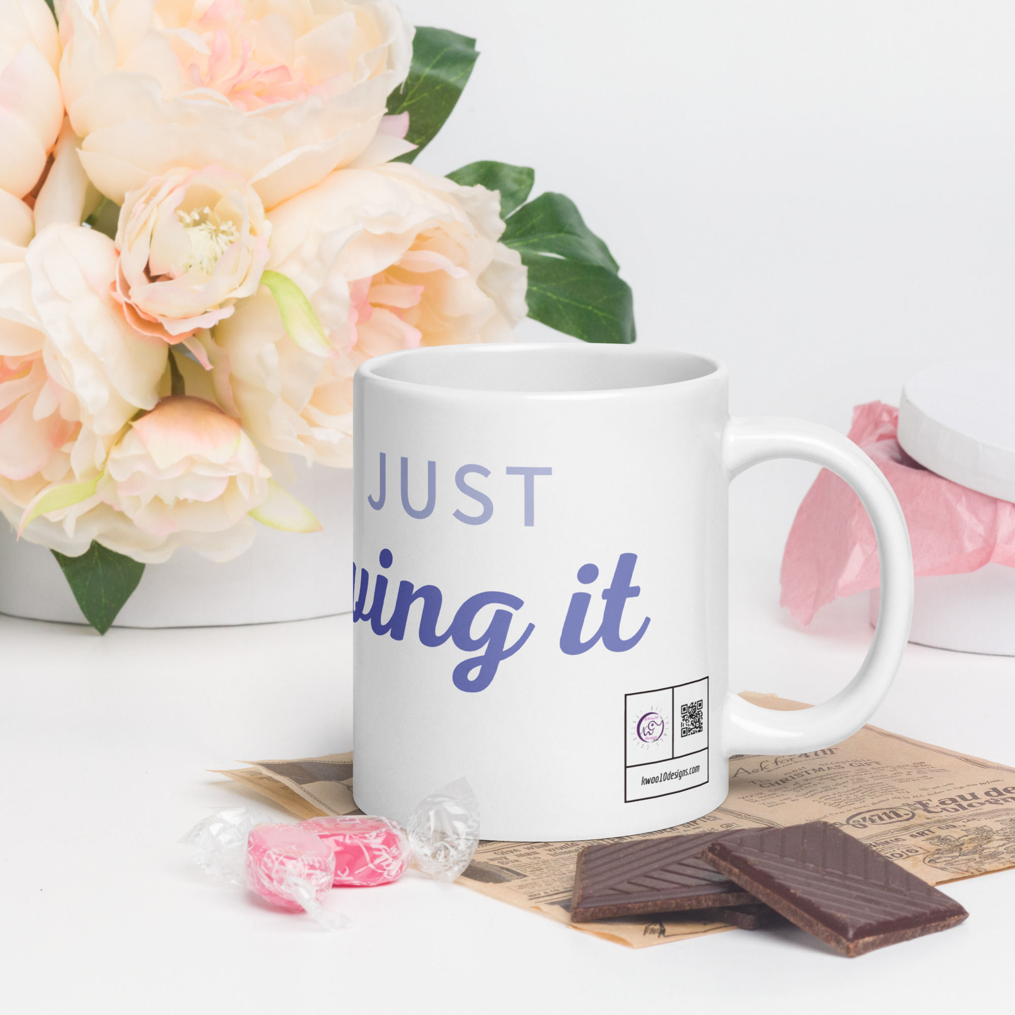 Just Wing It - White glossy mug