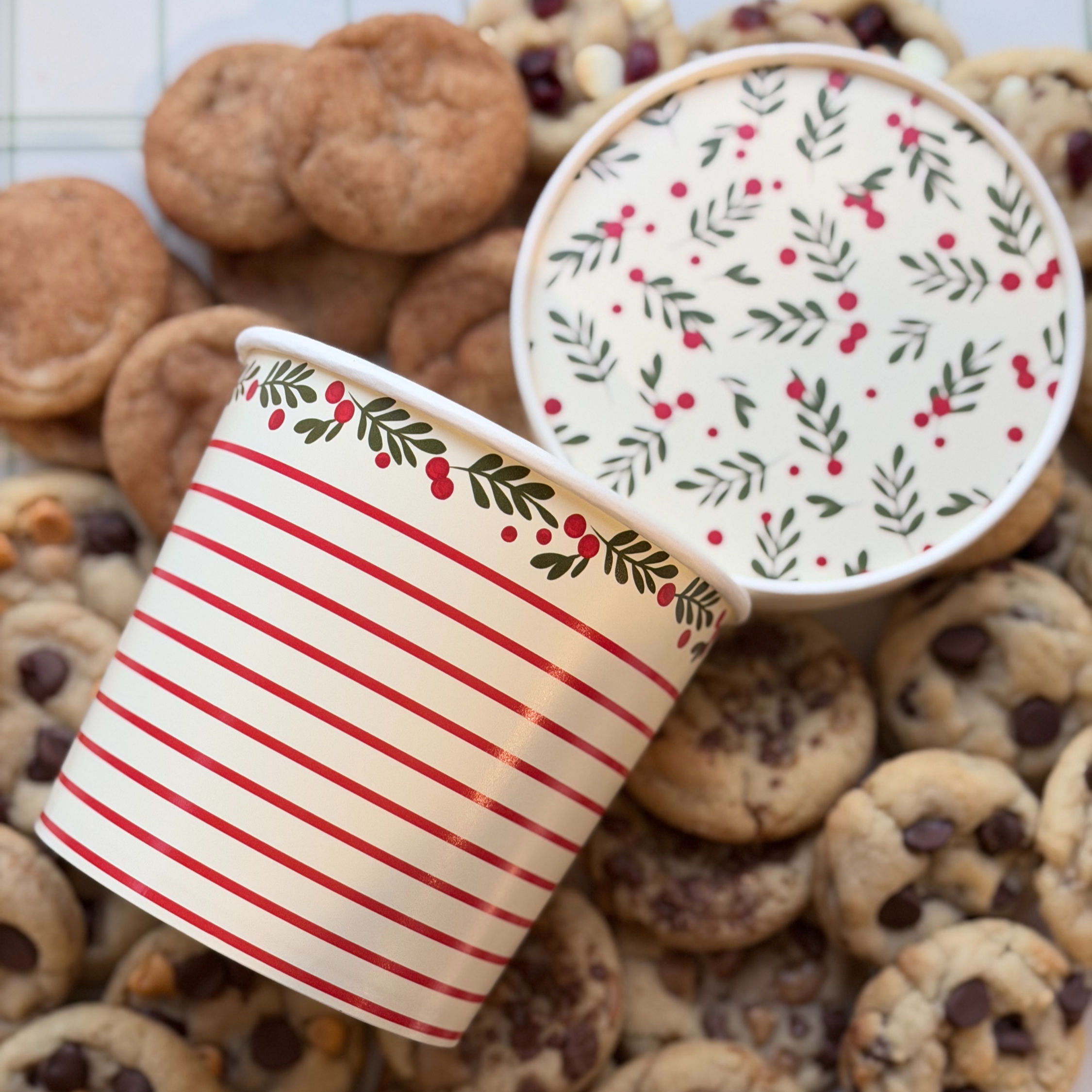 Holly Jolly Cookie Bucket