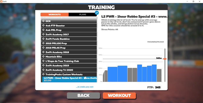 How to load one of our structured workouts on Zwift