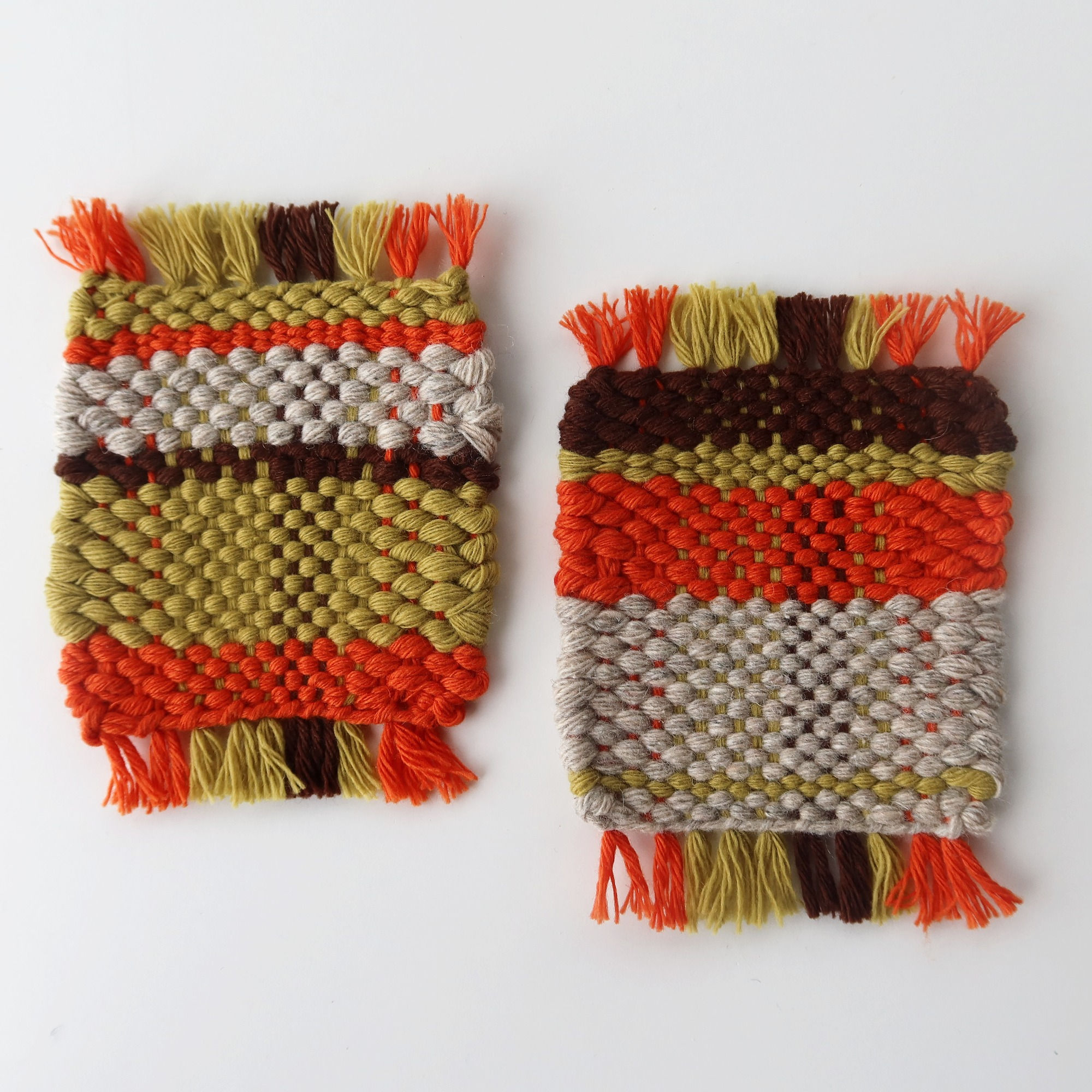 Set of woven coasters