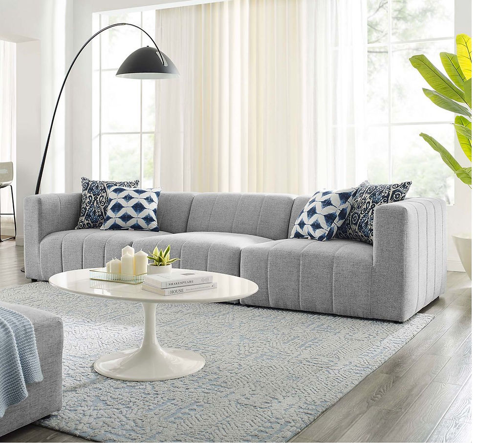 Sofá grande 3 lugares cor cinza 