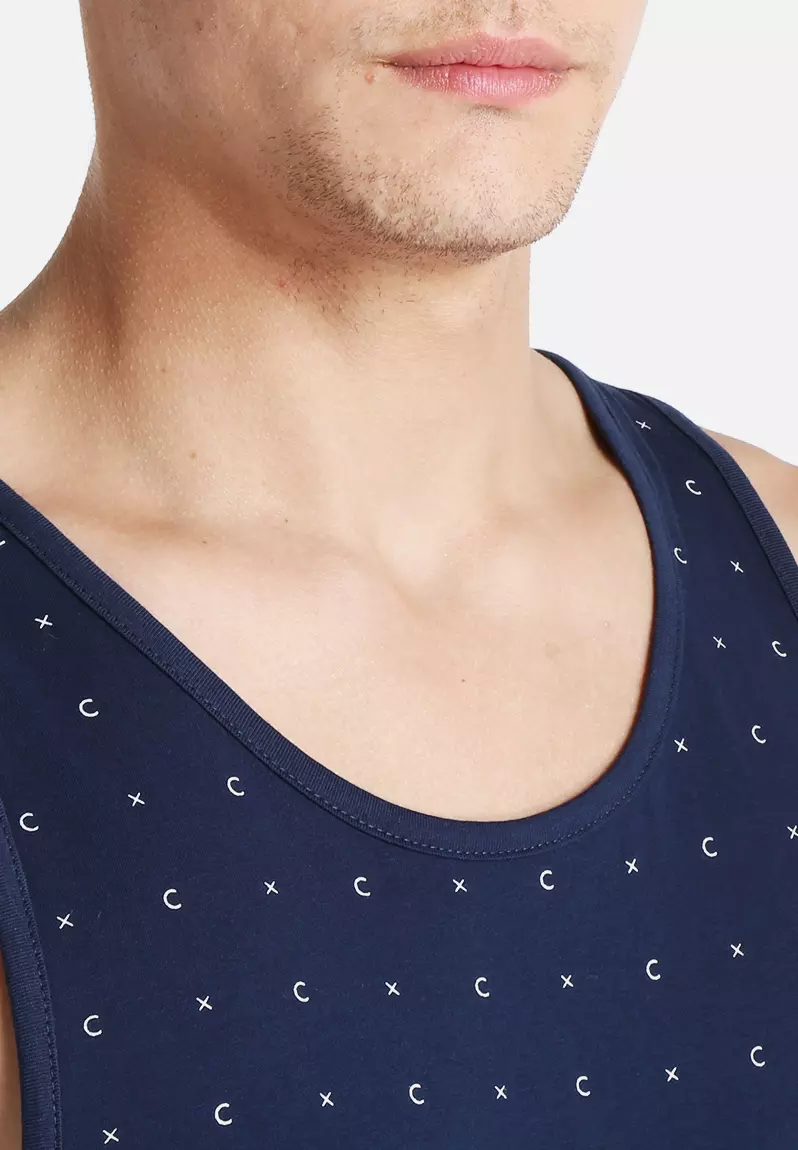 Thumbnail: Blue Pattern Tank Top - Jack & Jones