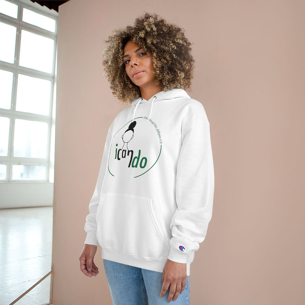 Thumbnail: "ICANDO Woman w/Scripture" Champion Hoodie