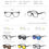 Thumbnail: samjune Clip on Sunglasses clip on glasses square Lens Men Women mirror clip Sun
