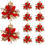 Thumbnail: 1Pcs Glitter Christmas Flowers Xmas Tree Ornaments Christmas Decorations for Hom