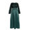 Thumbnail: Women Lace Spliced Long Sleeved Ethnic Style Muslim Robe Dress Elegant Temperame