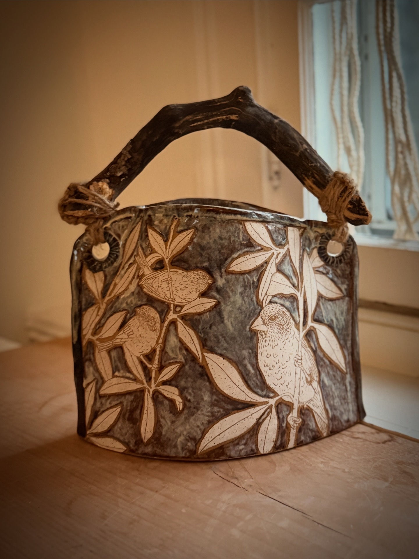 Vase with Driftwood Handle