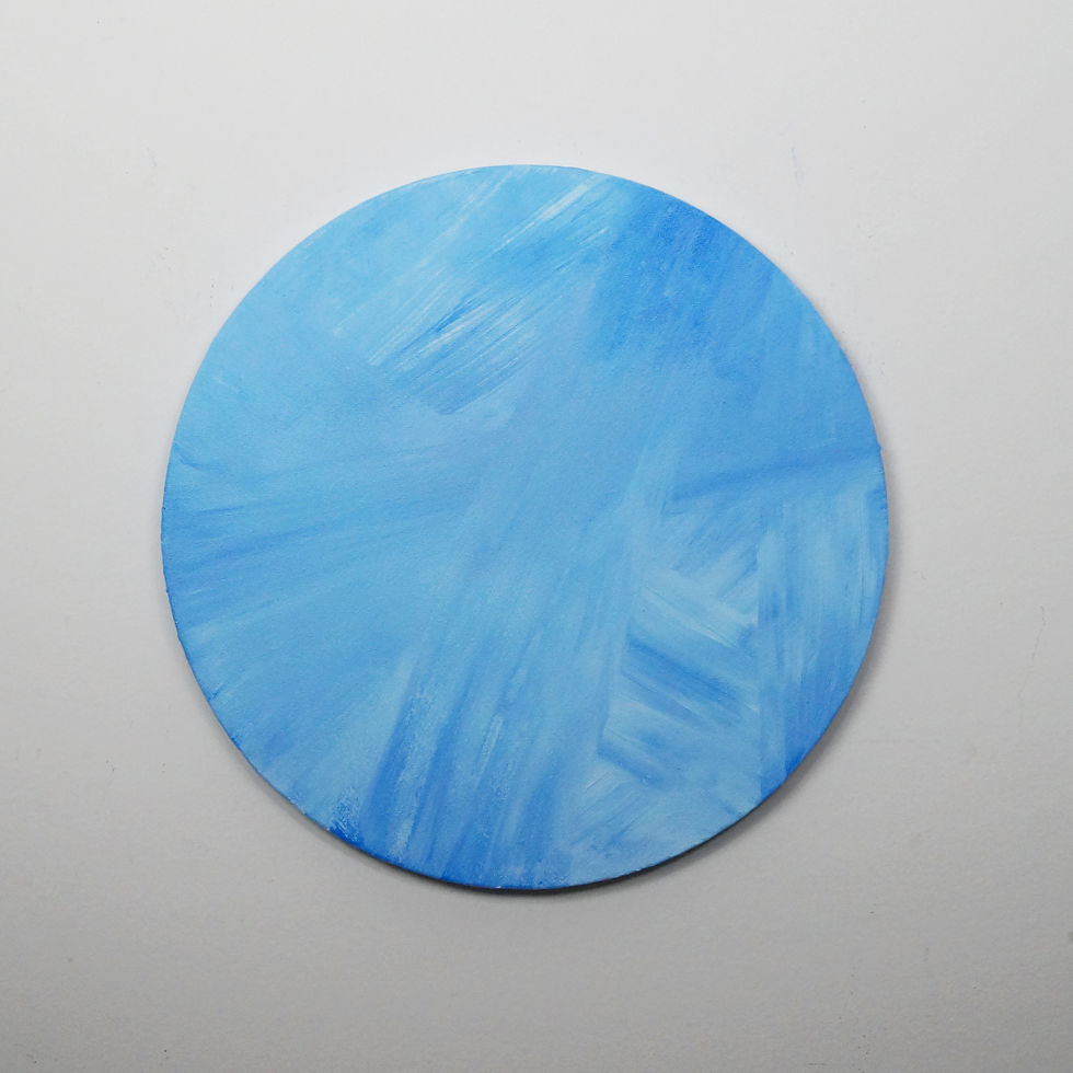 blue abstract painting