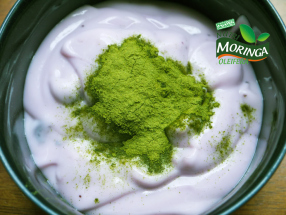 Mix 1/2 tsp of Moringa Powder to your Yogurt and wow what an amazingly healthy breakfast and nutritional powerhouse to start your day