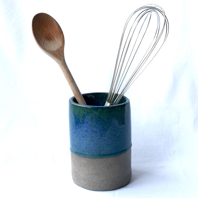 Utensil Pot Blue Green