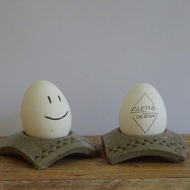 Egg cup Grey Crystalline