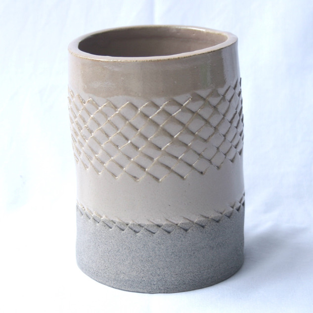 Patterned Utensil Pot Old Pink