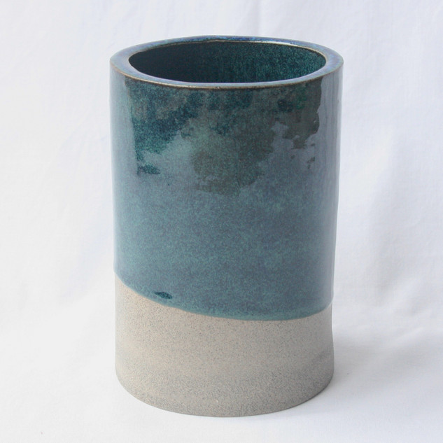 Utensil Pot Blue Green Dark