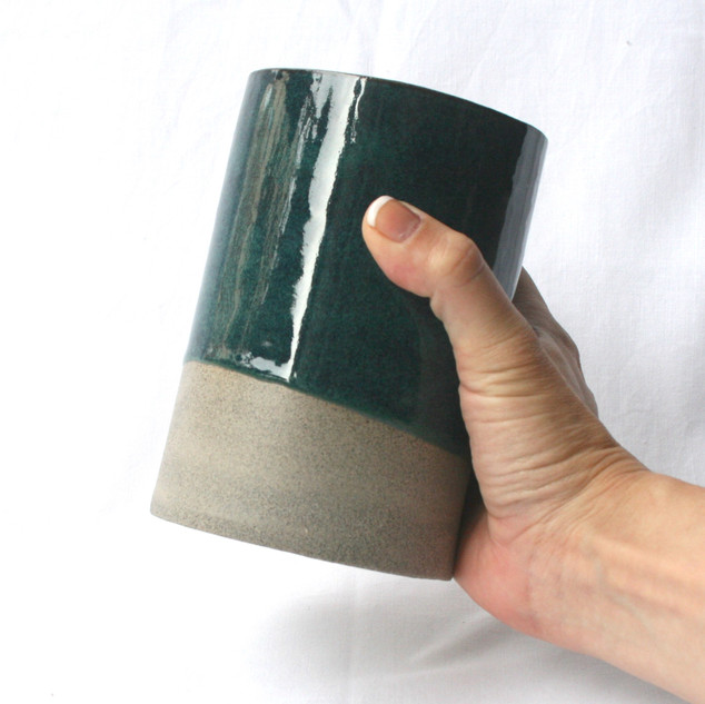 Utensil Pot Blue Green Dark