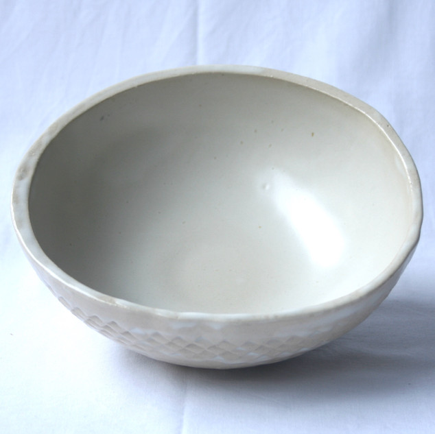White Patterned Bowl