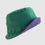 Miniature : Bob velours, violet - toile verte