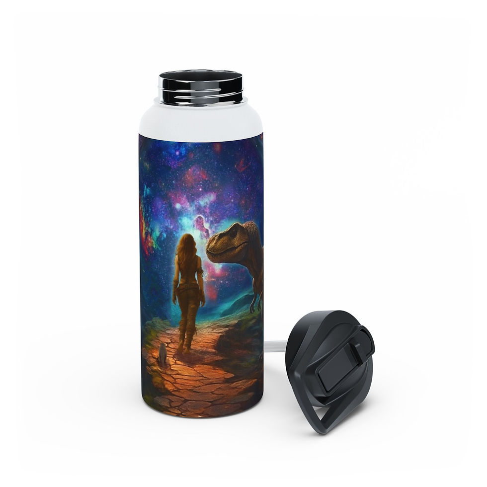 Thumbnail: Dreyma Stainless Steel Water Bottle, Flip Top Lid
