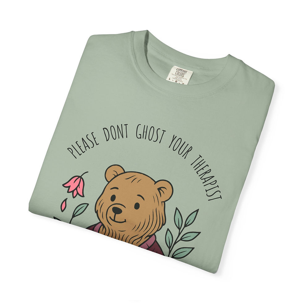 Thumbnail: Bear in Cardigan T-Shirt — "Please Don’t Ghost Your Friends" Comfort Colors