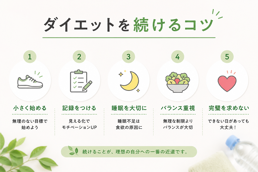 ダイエット　続けるコツ