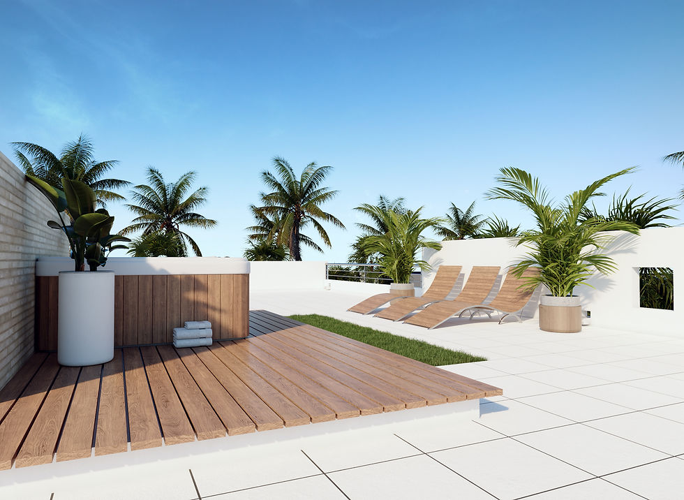 Дом во Флориде с патио на крыше.