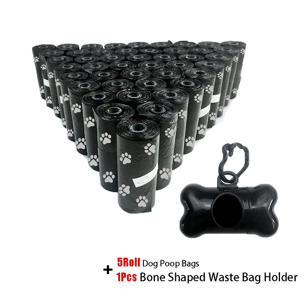 Thumbnail: Disposable Poop Bags with Leash Clip and Bone Bag Dispenser 5Roll(75Pcs)