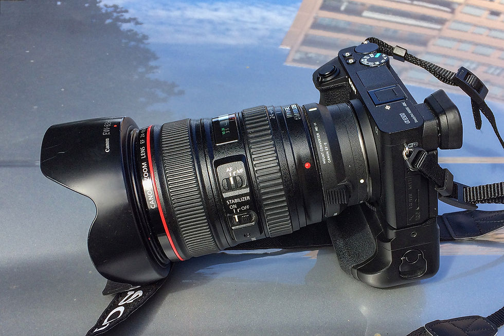 A6500 with Canon EF 24-105mm f/4 IS L via MC-11 adapter