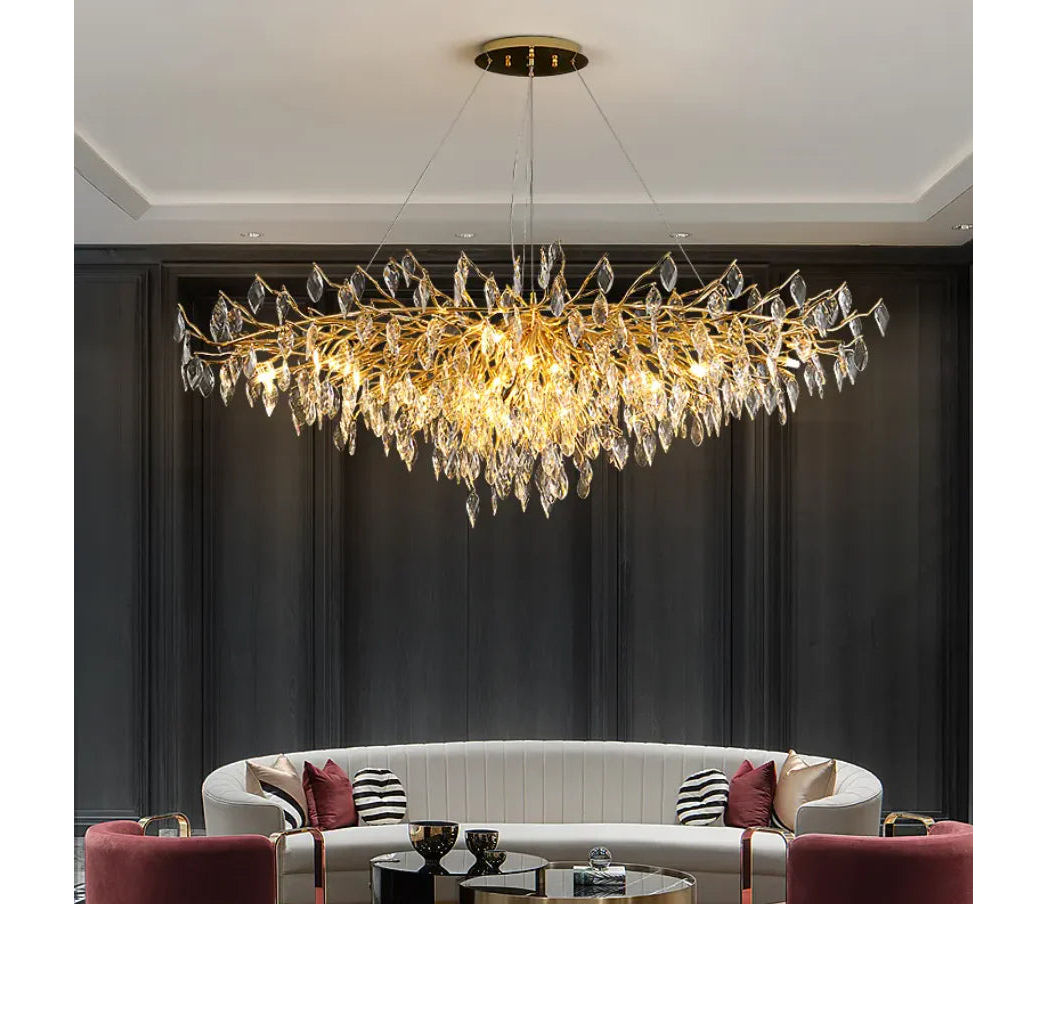 Modern 1200MM Waterdrop Crystal Chandelier – Gold Finish