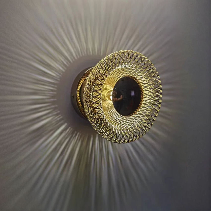 Led Golden Metal Wall Light