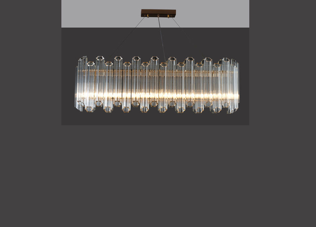 GLISTENING GLASS GRID CHANDELIER