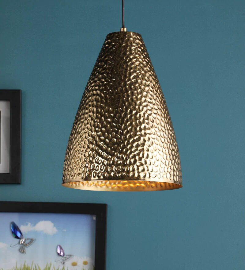 Retro Antique Gold Metal Hanging Light
